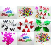 varies table party confetti