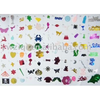 Different PVC confetti for party celebration