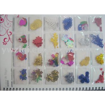 Varies of Confetti used for gift accessory
