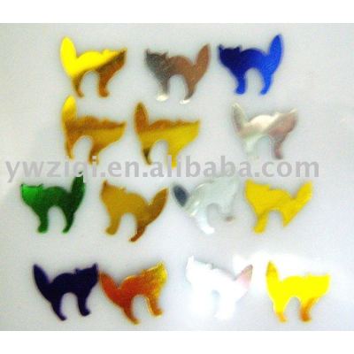 PVC cat shape Paillettes for Children's clothes Decoration