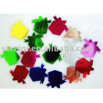 Gift box shape PVC confetti for festival celebration