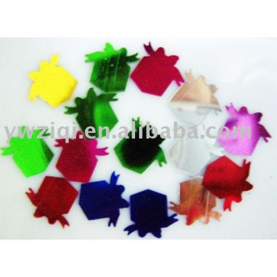 Gift box shape PVC confetti for festival celebration