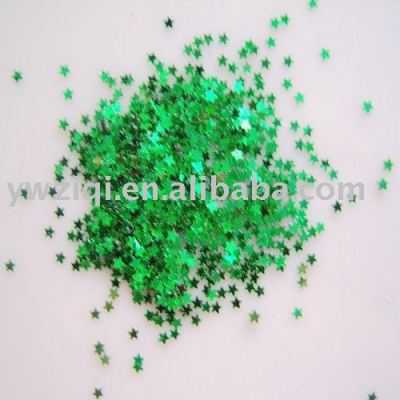 green color pvc star confetti for Christmas decoration