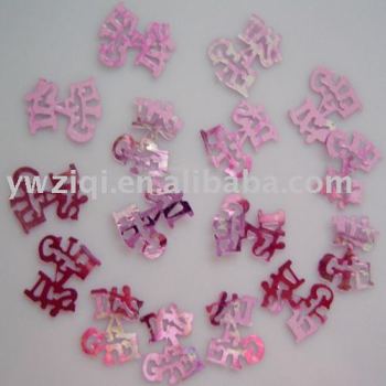 fashion rose pink colour glitter confetti for Children's Day
