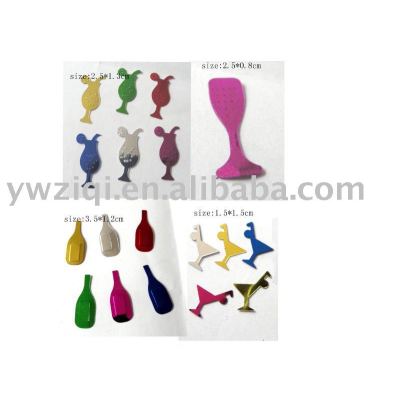 champagne glass shape confetti for christmas decoration