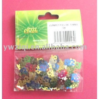 PVC numner 18 Shape glitter table confetti