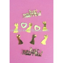 Just Married PVC table confetti for Wedding