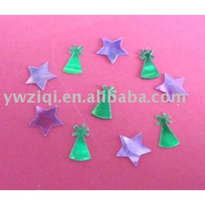 PVC Christmas hat and star shape table confetti for Christmas