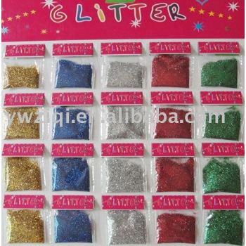 Fine toy glitter powder with blister card