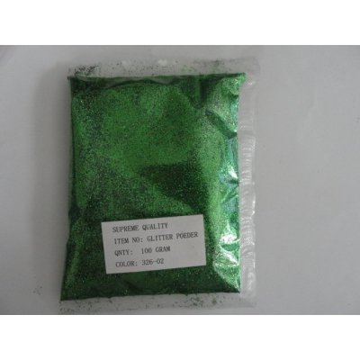 green hexagon polyester glitter powder for decoration