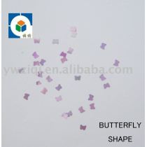 Voilet butterfly PET nail art confetti