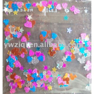 PETvaries of confetti for nail art