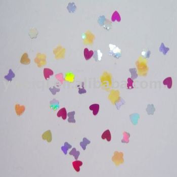 PET Decorative Heart Shape Confetti for nail art