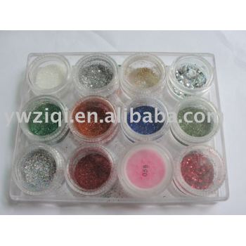 Fine glitter powder with shaker for cosmetic