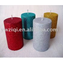 High temperature glitter powder spraying on Candle decoration