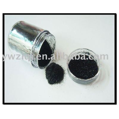 Chrismas hexagon black glitter powder