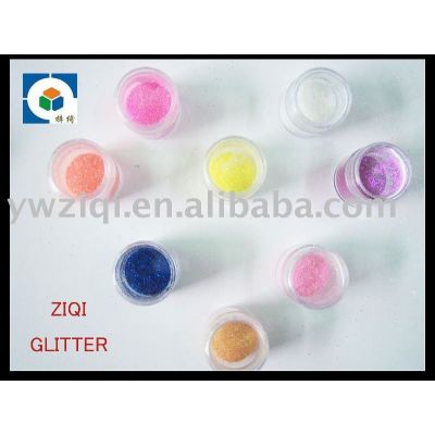 hexagon fine cosmetic glitter powder with shaker