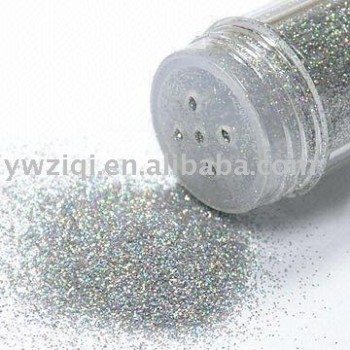 B04 silver glitter powder in shaker