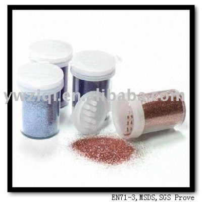 glitter powder in shaker for school stationery