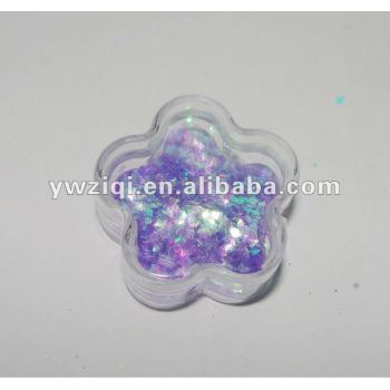 Iridescence purple color glitter powder for artificial flower