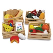 Wooden Pretend Food Groups Toys for Kids