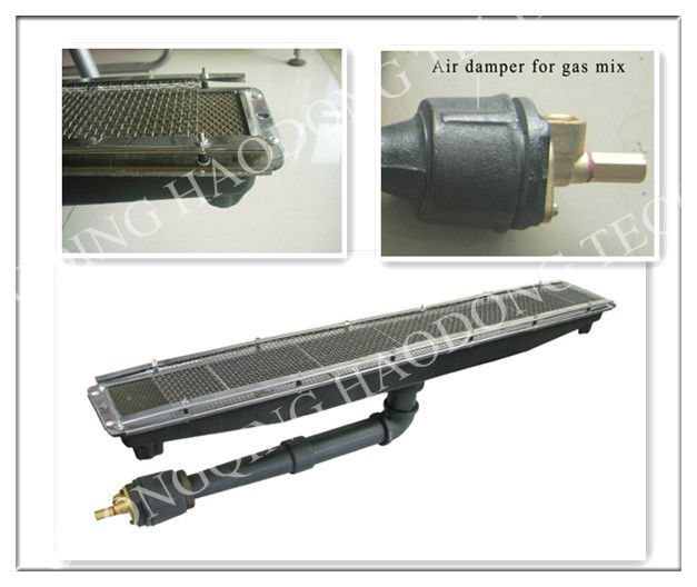 Infrared gas heater for rubber glove production line