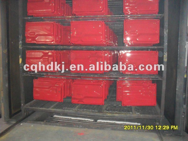 Infrared heater for powder coating line