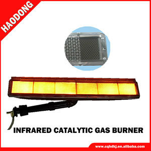 Infrared gas burner for spray booth