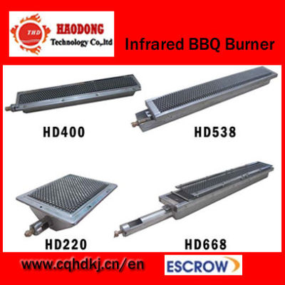 Infrared gas bbq grill burners for shawarma machine