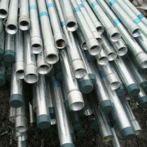 pre galvanized steel pipe with threaded end and socket