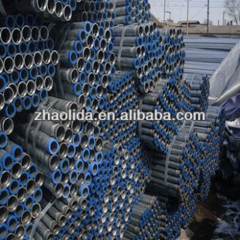 Hot Dipped Galvanized Steel Pipe With Coupling/ Socket and Plastic Cap