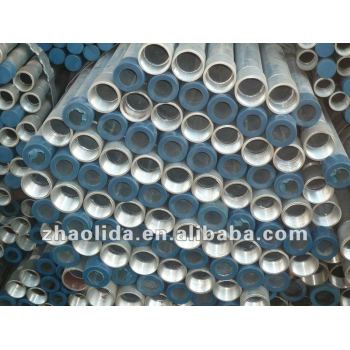 galvanized tube with thread and socket