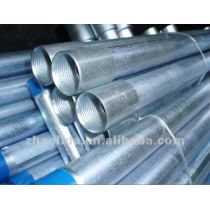 ERW galvanized steel pipe with threaded end for construction