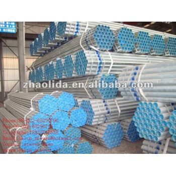 Hot dipped galvanized steel pipe / coupling threaded plastic caps / BS1387 Galvanized steel pipe