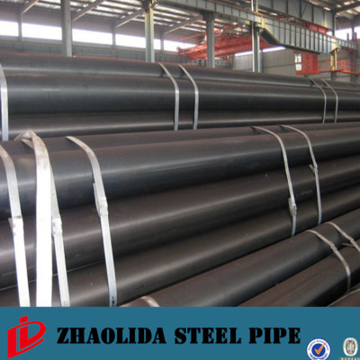 Black Painted ERW steel pipe for low presure Liquid Delivery