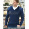 Navy Blue  V-neck Sweater