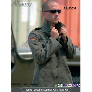 Khaki waterproof and fashion military jacket for outdoor