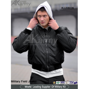 Poly Black Military MA1 Jacket