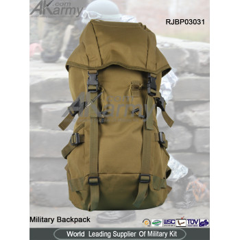 Khaki Military Backpack with Cover