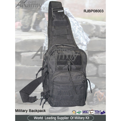 Black 600D Oxford Cloth Military Backpack
