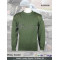 Wool/Nylon Olive Green  Round-neck Sweater