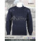 Wool Dark Blue Round Neck Military Sweater/Pullover