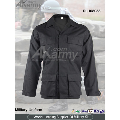 Black Poly / Cotton Ripstop BDU Coats