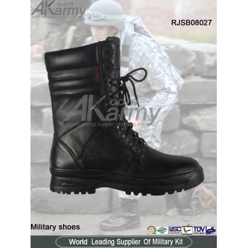 Midi Black Military Boots