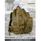 Khaki Nylon/ Fabric Military Backpack