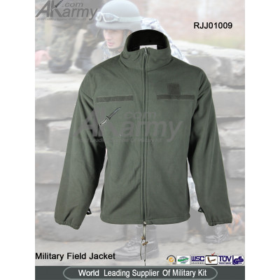 Olive Polar Fleece Military Field Jacket