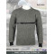 Wool Gray Round Neck Military Sweater/Pullover