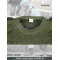 Wool/Nylon Olive Green  Round-neck Sweater