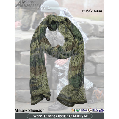 Poly/Cotton Woodland Miltiary Shemagh/Scarf