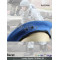 Sky blue leather binding beret
